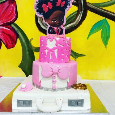 Custom Girl Baby Boss cake