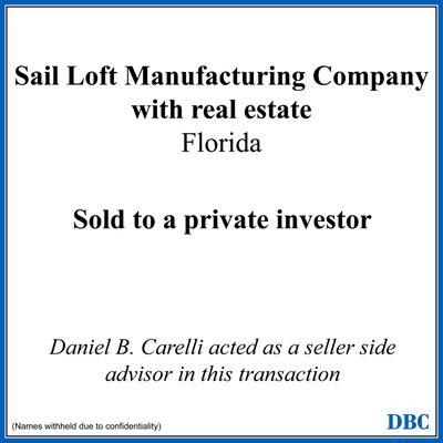 Manufacturing Firm ownership sale.