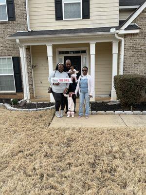 Another happy family making a new life in their new home