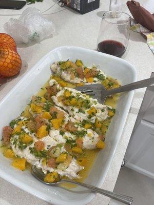 Maya Citrus Salsa With Red Snapper (NYT cooking)