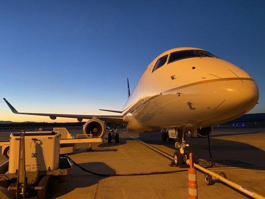 Early morning flight to Denver on this E175