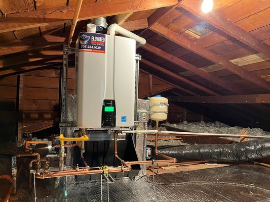 Navien tankless in an attic