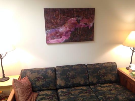 Lovely new painting in our waiting area by local artist June Plotkin