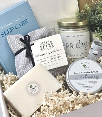 Let us help you put together a beautiful gift set of all-natural skin care and self-care products