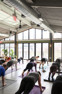 Biweekly Sunday morning brewery yoga