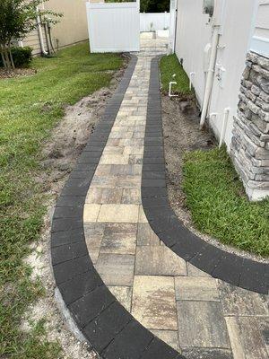 The pavers used were Sierra Mega with charcoal for the border