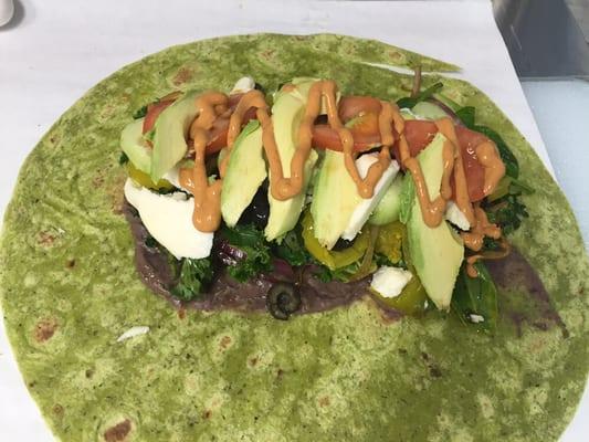 Black Bean Veggie Wrap :)