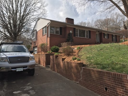 Finish product mulching northbound Wilkesboro