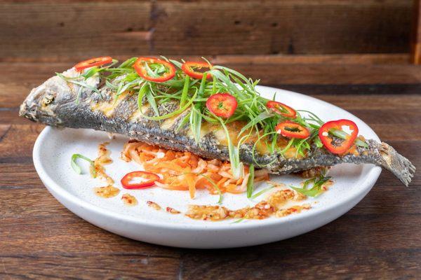 Crispy Whole Branzino