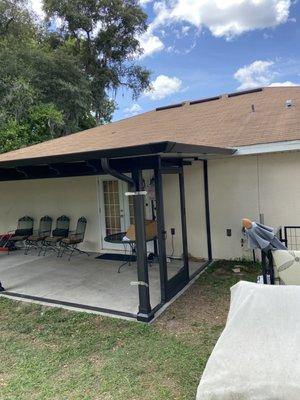 Beginning construction of back screened in porch