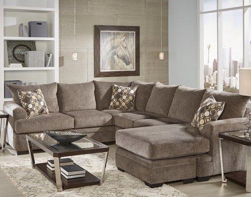 Beautiful sectional this "Kimberly" sectional is a great addition to your home! Comfortable, soft, and big enough for 6-7 people!