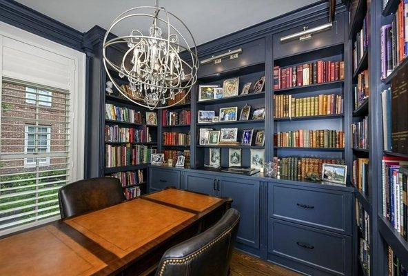 This room is the perfect example of how built-in custom cabinetry can really work with you personality.