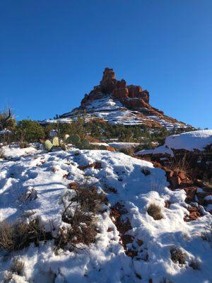 Bell Rock with Snow.