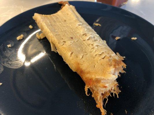 Pork tamale - obviously homemade and overall tasty