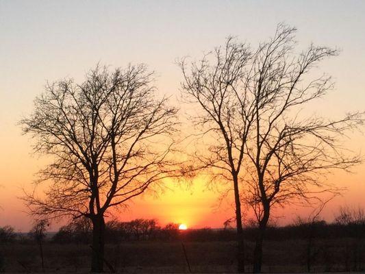 Sunset at ANCHOR WAY SENIOR CARE'S front door - Laurie J