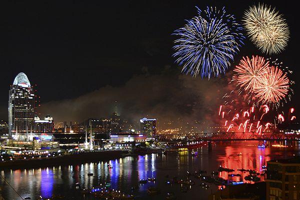 Labor Day fireworks from The Ascent. Courtesy Robinson Sotheby's International Realty.