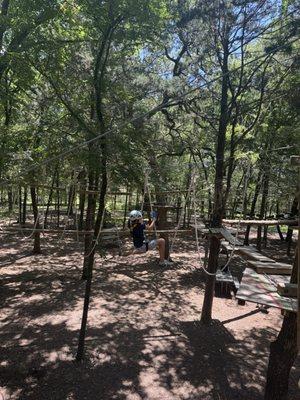 Obstacle course, this was a tougher one I chose not to do, but my 12 year old did great. Lots of options.