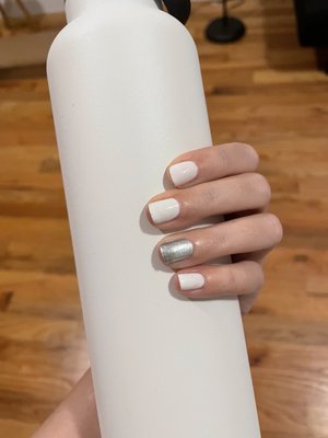 Regular manicure with long lasting nail polish