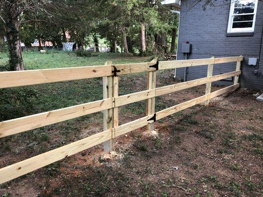 Wooden fence