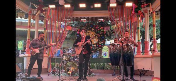 Saw this band at California Adventure Viva Navidad.  Their Music was a mix of Top 40 and Latin Favorites.  Te hey had the crowd going