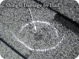 Hail damaged shingles are hard to see from the ground.