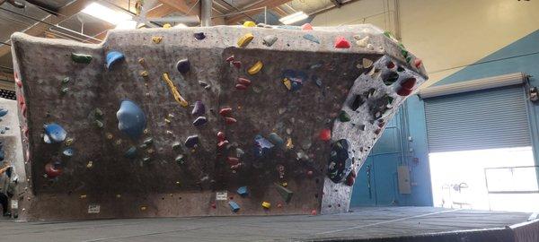 The main boulder in the gym