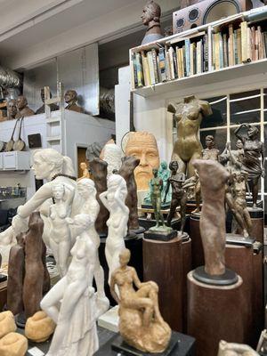 Behind the scenes in the artist's studio