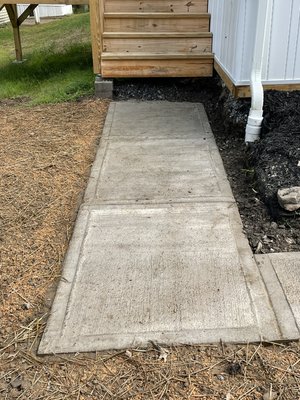 Concrete walkway