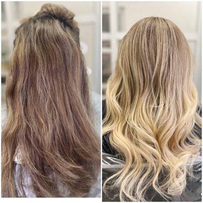 Before/after color correction