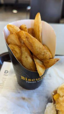 Golden potato wedges