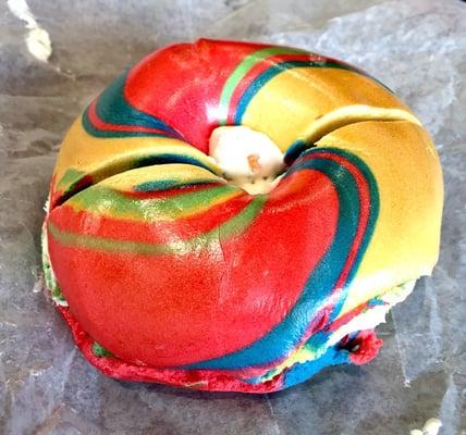 Rainbow bagel