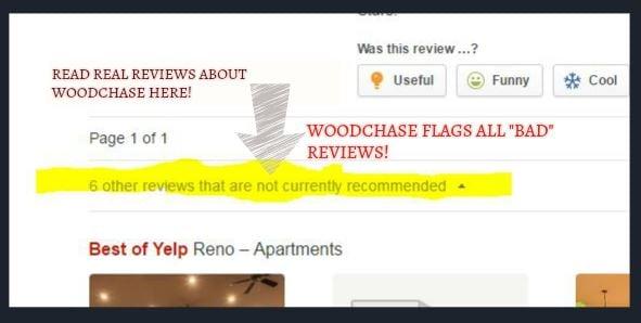 read ALL reviews, not recommended=woodchase flagging real reviews!