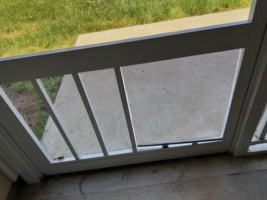 Screen door after modification