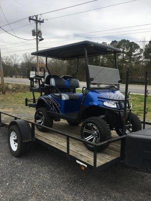 Custom built cart from Metrolina Carts.