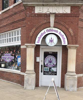 Enchanted Children's Bookstore occupies a former bank building.