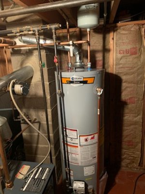 Installed professional grade water heater with expansion tank and 10 years warranty!!