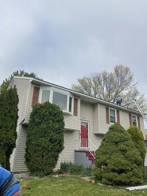 We're going to install new gutter