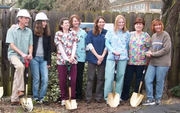 Our staff at the groundbreaking, 2/24/10