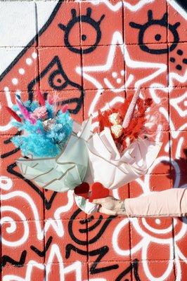 Dried flower bouquet