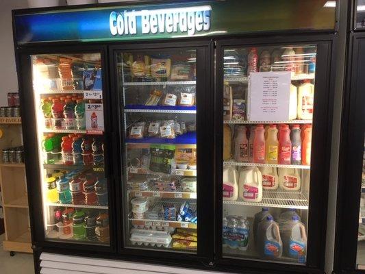 Offering sports drinks, lunch meats and a selection of dairy items