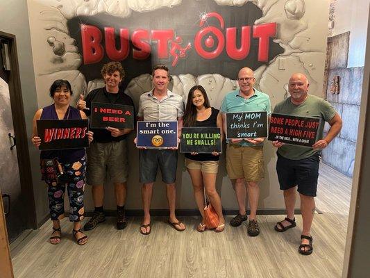 Our victory photo after escaping Jumanji!