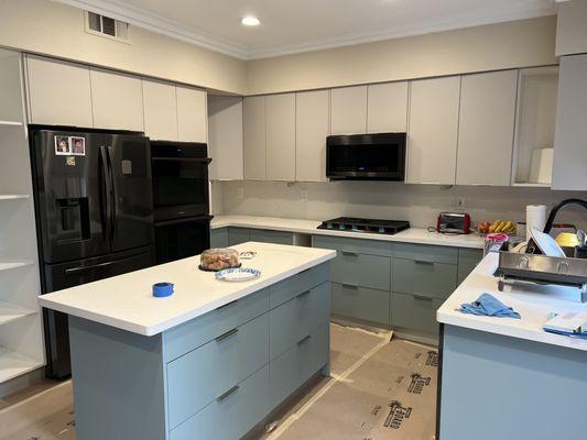 kitchen restoration and laminate flooring installation