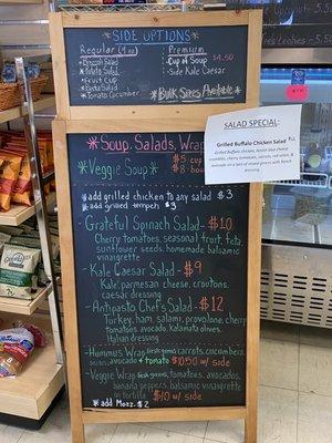 Soup & Salad menu