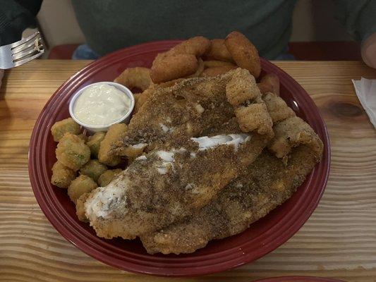 Salt and pepper flounder