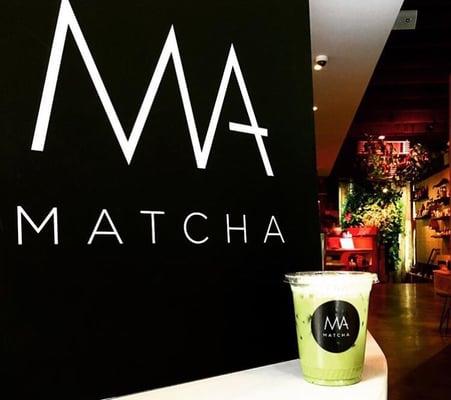 Ice matcha latte at The Alchemist's Kitchen