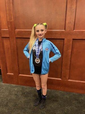 daughters team won first place at the 2023 American Royale cheer