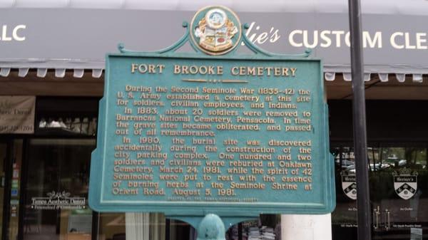 Fort Brooke Cemetery Historical Marker in Tampa