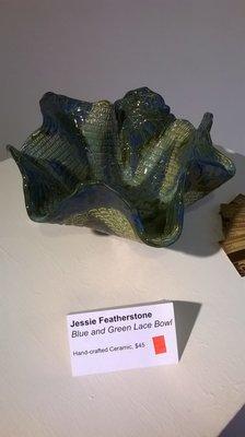 Blue and Green Lace Bowl - Jessie Featherstone