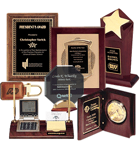 Corporate Awards, Plaques, Desk Pen Sets, Desk Clocks