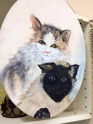 Badly painted kitties